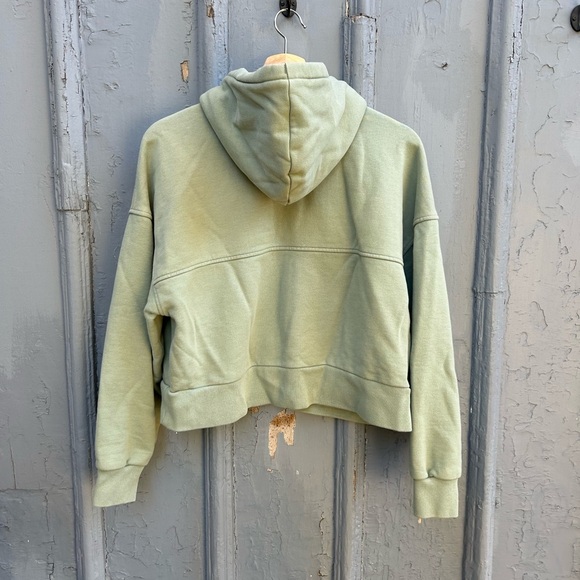 Everlane Seafoam Green The Track Zip Front Crop Hoody, size S - Picture 4 of 11